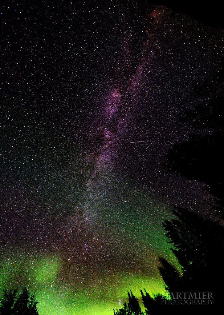 Milky way and Aurora, Yukon